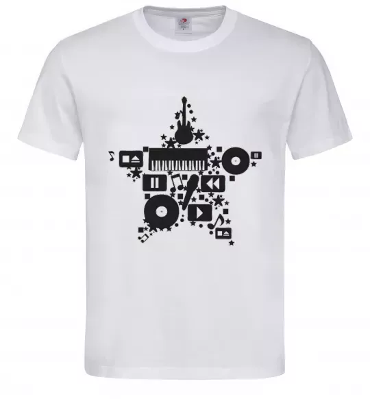 Чоловіча футболка MUSIC STAR Білий фото