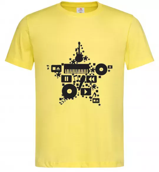 Чоловіча футболка MUSIC STAR Лимонний фото