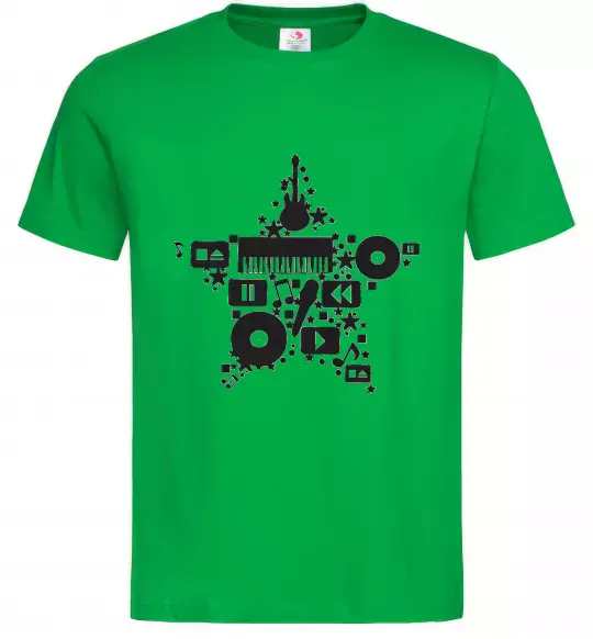 Чоловіча футболка MUSIC STAR Зелений фото