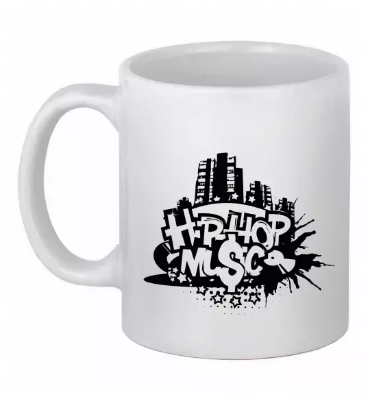 Чашка керамическая HIP HOP Белый фото