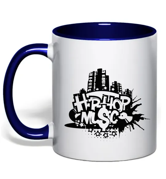 Чашка с цветной ручкой HIP HOP Глубокий темно-синий фото
