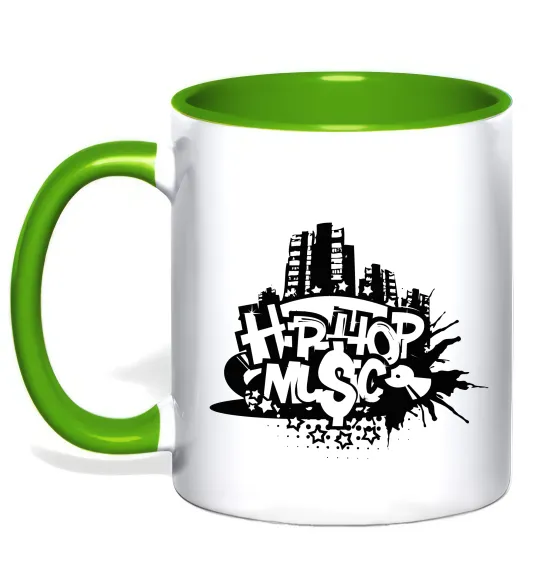 Чашка с цветной ручкой HIP HOP Зеленый фото