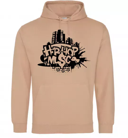 Мужская толстовка (худи) HIP HOP Песочный фото