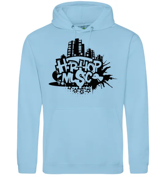 Мужская толстовка (худи) HIP HOP Голубой фото