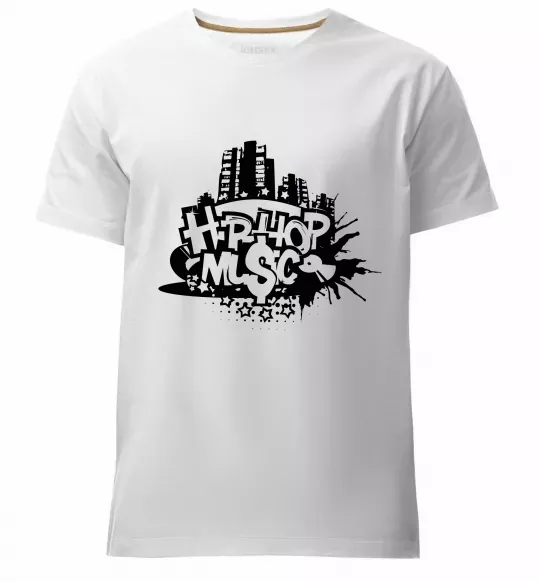 Чоловіча преміум футболка HIP HOP Білий фото