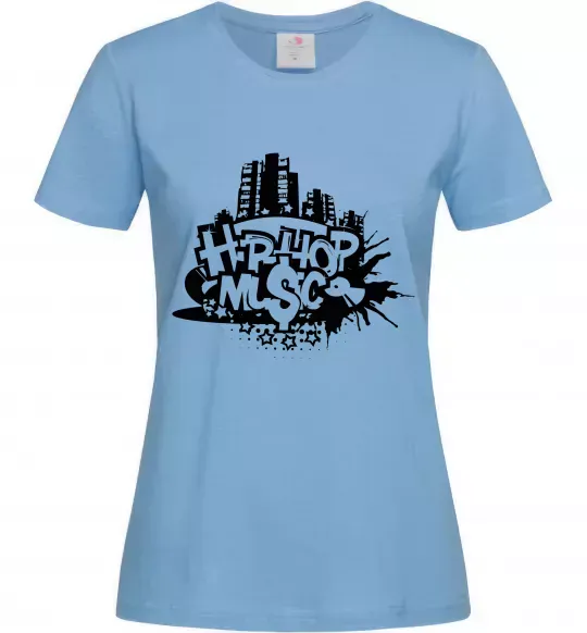 Женская футболка HIP HOP Голубой фото