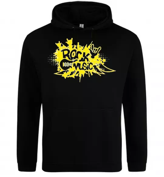 Чоловіча толстовка (худі) ROCK Music знак Чорний фото