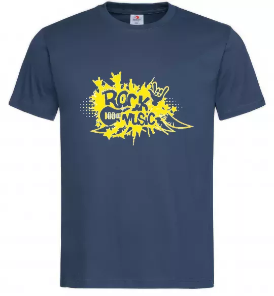 Чоловіча футболка ROCK Music знак Темно-синій фото
