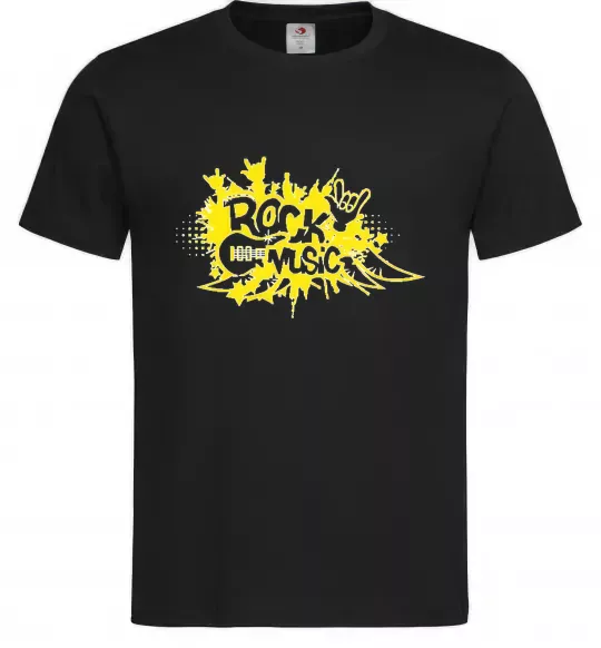 Чоловіча футболка ROCK Music знак Чорний фото