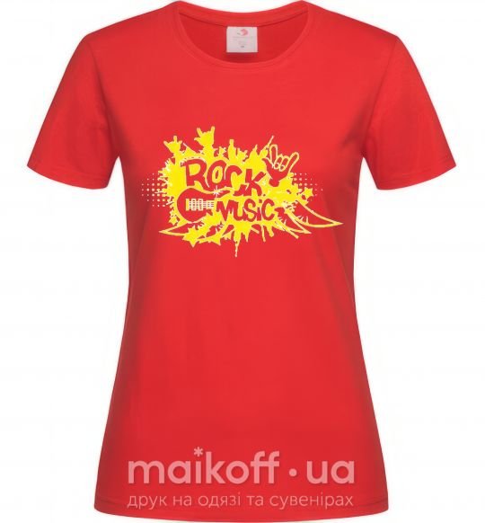 Жіноча футболка ROCK Music знак Червоний фото