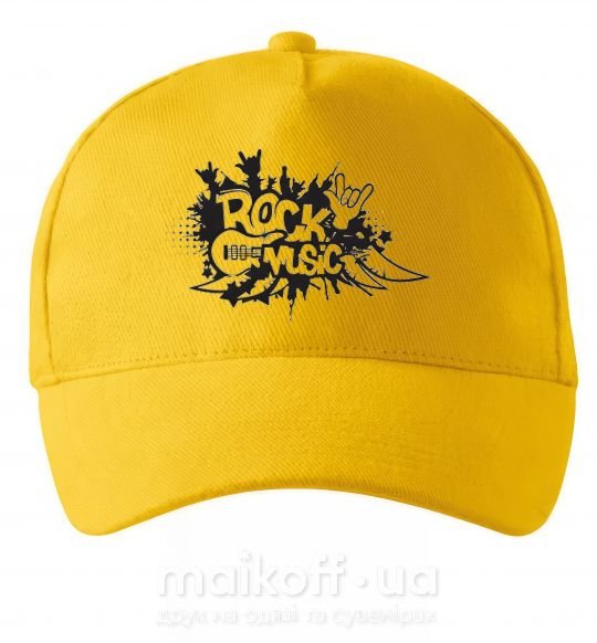 Кепка ROCK Music знак Солнечно желтый фото