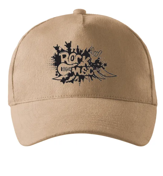 Кепка ROCK Music знак Песочный фото