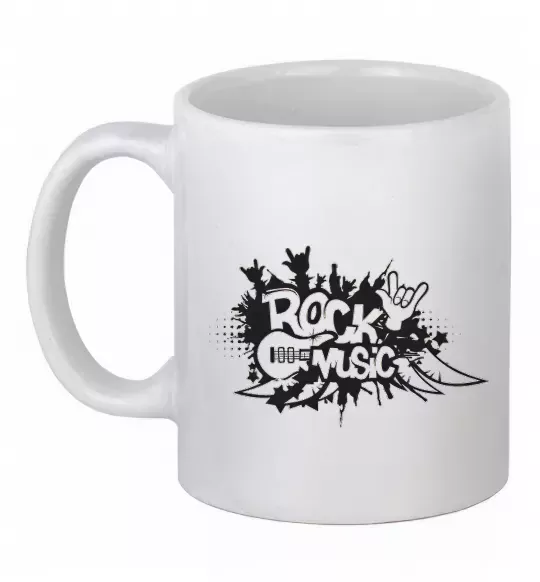 Чашка керамическая ROCK Music знак Белый фото