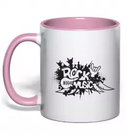 Чашка с цветной ручкой ROCK з гітарою Черный фото