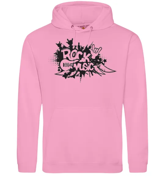 Чоловіча толстовка (худі) ROCK Music знак Рожевий фото