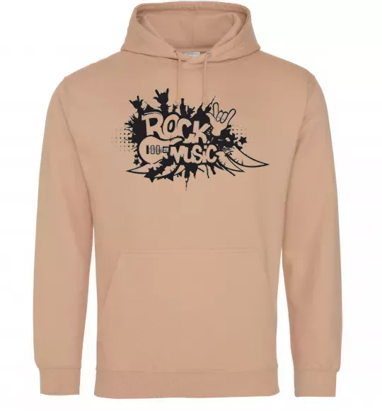 Чоловіча толстовка (худі) ROCK Music знак Пісочний фото