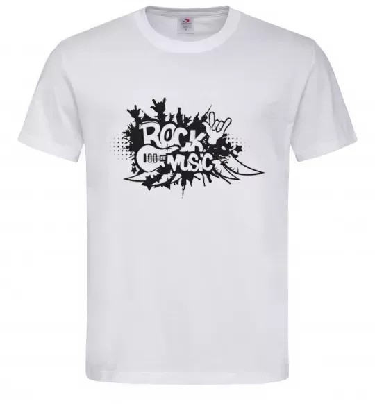 Чоловіча футболка ROCK Music знак Білий фото