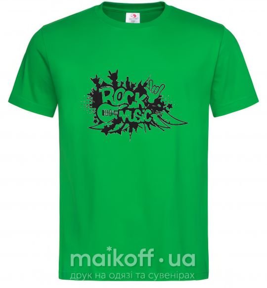 Мужская футболка ROCK Music знак Зеленый фото