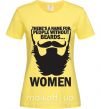 Жіноча футболка NAME FOR PEOPLE WITHOUT BEARDS Лимонний фото