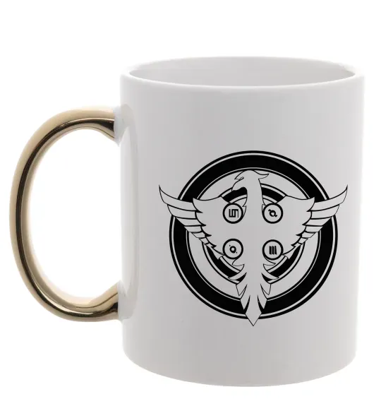 Чашка с цветной ручкой 30 SECONDS TO MARS Золото фото