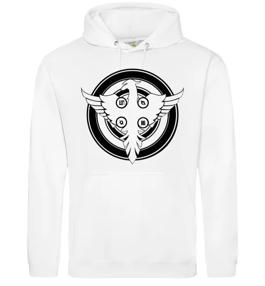 Мужская толстовка (худи) 30 SECONDS TO MARS Белый фото