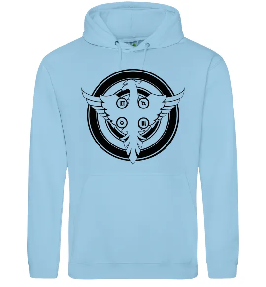 Чоловіча толстовка (худі) 30 SECONDS TO MARS Блакитний фото