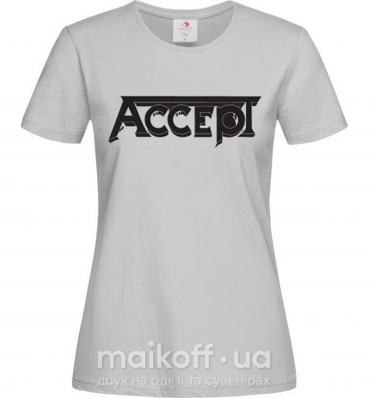 Жіноча футболка ACCEPT Сірий фото