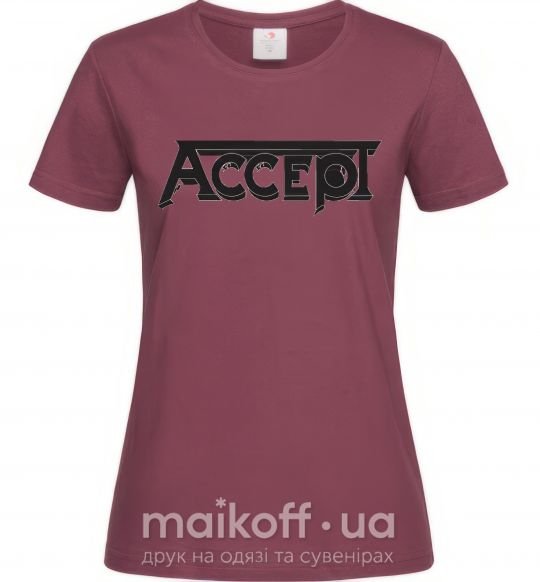 Жіноча футболка ACCEPT Бордовий фото