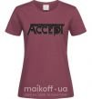 Женская футболка ACCEPT Бордовый фото