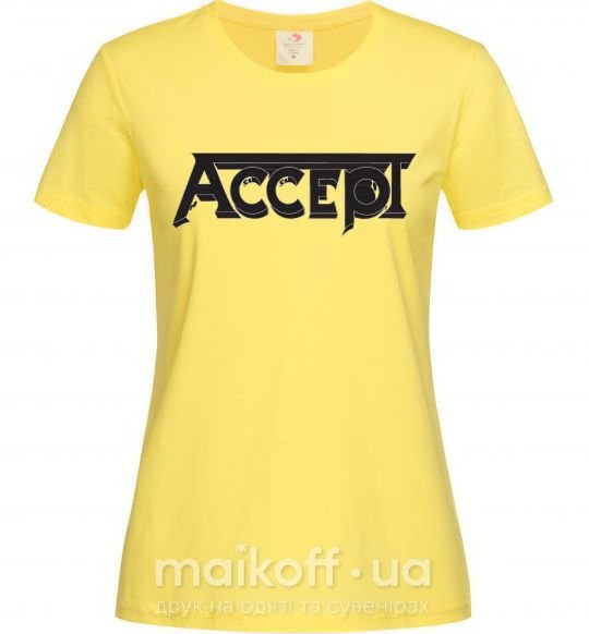 Жіноча футболка ACCEPT Лимонний фото