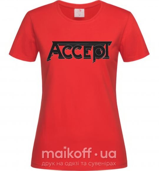 Женская футболка ACCEPT Красный фото