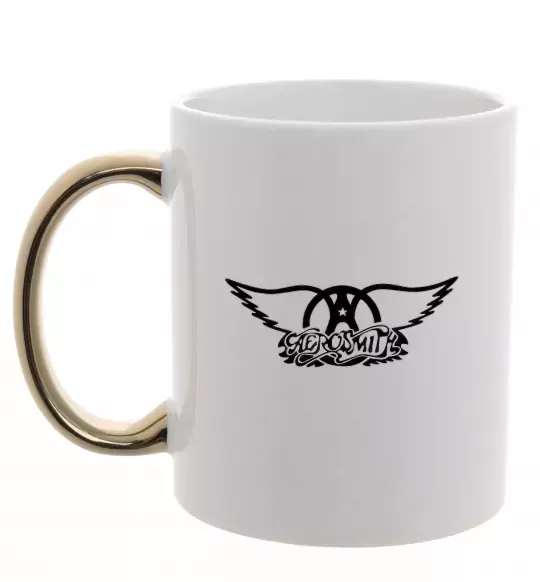 Чашка з кольоровою ручкою AEROSMITH Золото фото