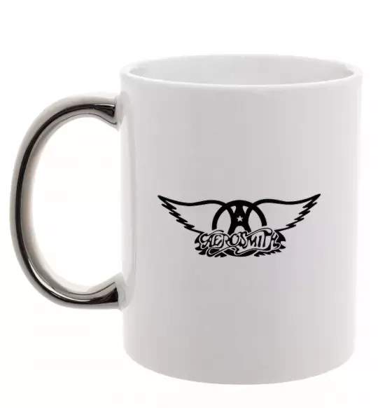 Чашка з кольоровою ручкою AEROSMITH Срібло фото