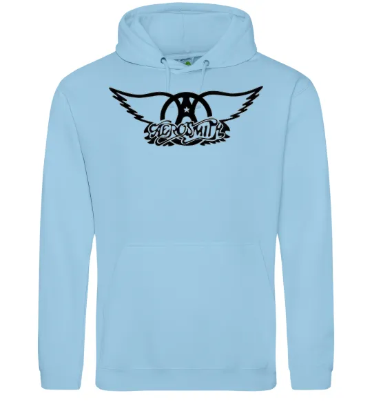 Чоловіча толстовка (худі) AEROSMITH Блакитний фото