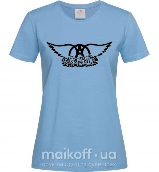 Жіноча футболка AEROSMITH Блакитний фото