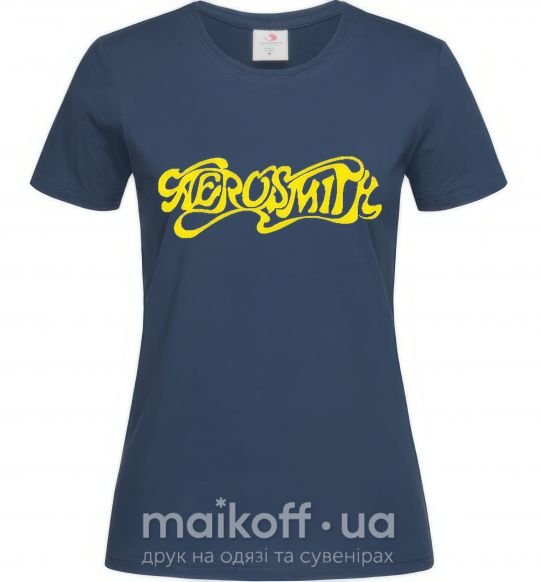 Жіноча футболка AEROSMITH YELLOW Темно-синій фото