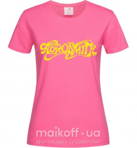 Жіноча футболка AEROSMITH YELLOW Яскраво-рожевий фото