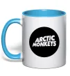 Чашка з кольоровою ручкою ARCTIC MONKEYS ROUND Блакитний фото
