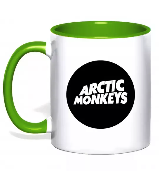 Чашка з кольоровою ручкою ARCTIC MONKEYS ROUND Зелений фото