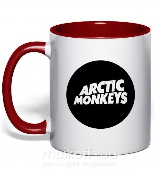 Чашка с цветной ручкой ARCTIC MONKEYS ROUND Красный фото