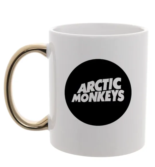 Чашка з кольоровою ручкою ARCTIC MONKEYS ROUND Золото фото
