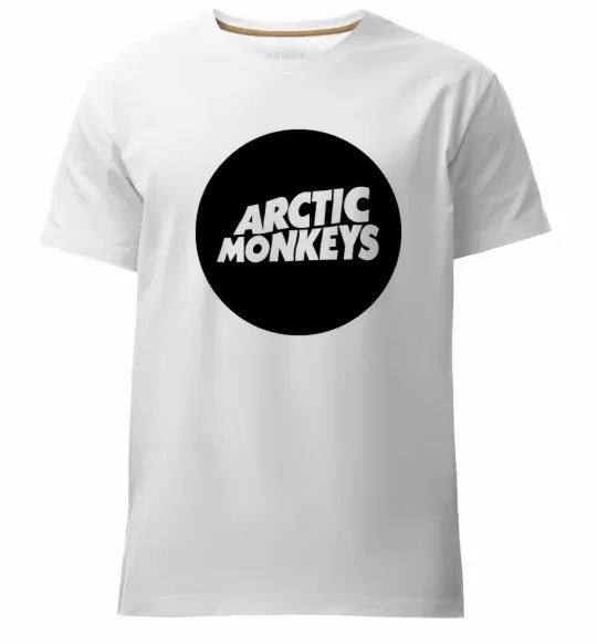 Мужская премиум футболка ARCTIC MONKEYS ROUND Белый фото