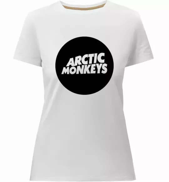 Женская премиум футболка ARCTIC MONKEYS ROUND Белый фото