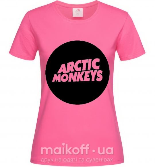 Женская футболка ARCTIC MONKEYS ROUND Ярко-розовый фото