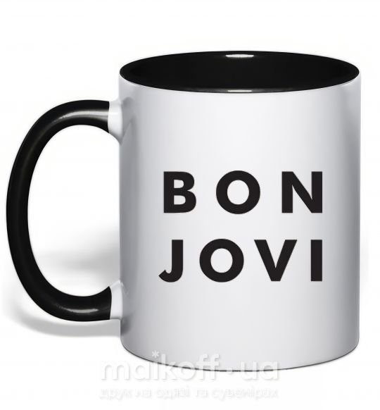 Чашка з кольоровою ручкою BON JOVI BOLD Чорний фото