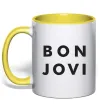 Чашка з кольоровою ручкою BON JOVI BOLD Лимонний фото