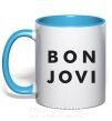 Чашка з кольоровою ручкою BON JOVI BOLD Блакитний фото