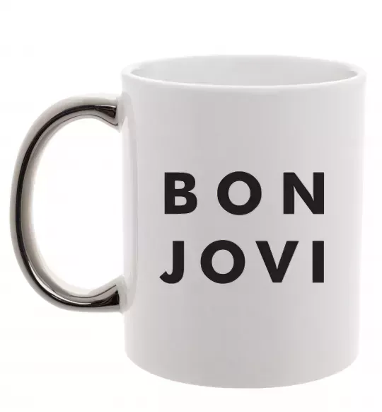 Чашка с цветной ручкой BON JOVI BOLD Серебро фото