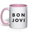Чашка з кольоровою ручкою BON JOVI BOLD Ніжно рожевий фото