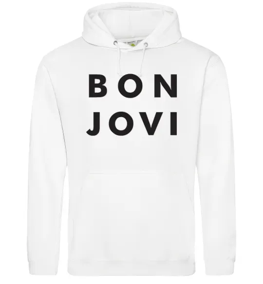 Чоловіча толстовка (худі) BON JOVI BOLD Білий фото